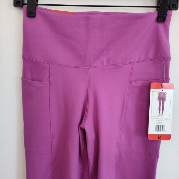 Ladies SZ M Danskin Pink 7/8 Leggings - Picture 2 of 4